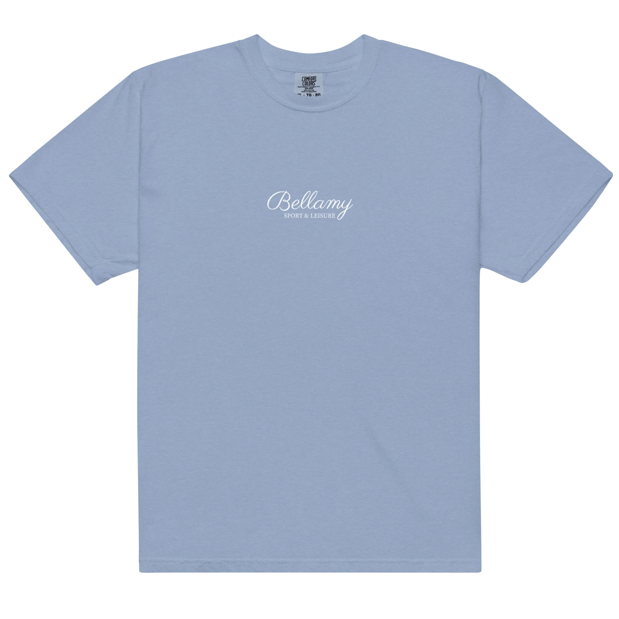 Bellamy Sport & Leisure garment-dyed tee in washed denim